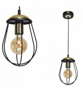 Lampa wisząca OLIMP BLACK / GOLD 1xE27 60W Eko-Light MLP5744