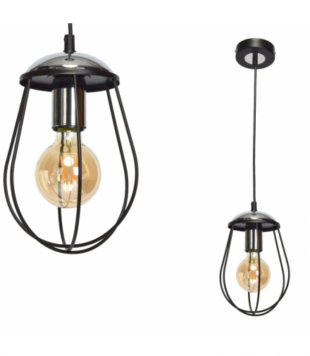 Lampa wisząca OLIMP BLACK / CHROME 1xE27 60W Eko-Light MLP5746