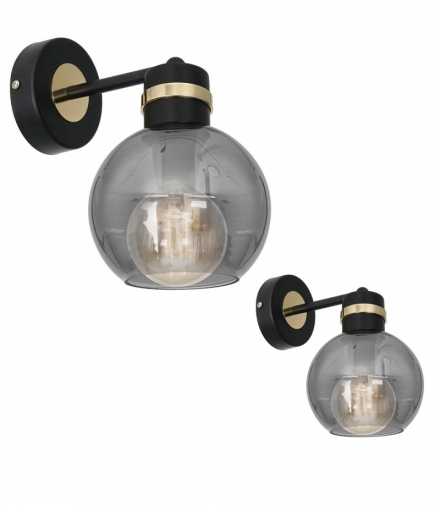 Kinkiet OMEGA BLACK / GOLD 1xE27 Eko-Light MLP6528