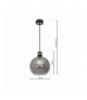 Lampa wisząca OMEGA BLACK / GOLD 1xE27 Eko-Light MLP65300