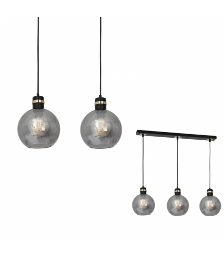 Lampa wisząca OMEGA BLACK / GOLD 3xE27 Eko-Light MLP6531