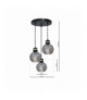 Lampa wisząca OMEGA BLACK / GOLD 3xE27 Eko-Light MLP6533