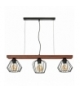 Lampa wisząca OZZY BLACK / WOOD 3xE27 60W Eko-Light MLP6252