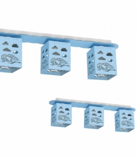 Lampa sufitowa RALLY BLUE 3xE27 60W Eko-Light MLP6482