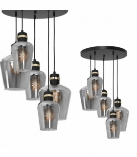 Lampa wisząca RICHMOND BLACK / GOLD 5xE27 Koło Eko-Light MLP6542