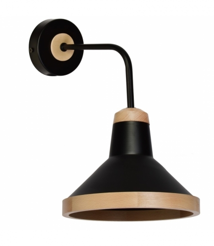 Kinkiet SALMA BLACK / WOOD 1xE27 60W Eko-Light MLP6294