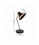 Lampa stołowa SALMA BLACK / WOOD 1xE27 60W Eko-Light MLP6298