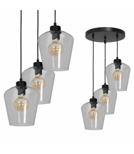 Lampa wisząca SANTIAGO CLEAR 3xE27 Eko-Light MLP6611