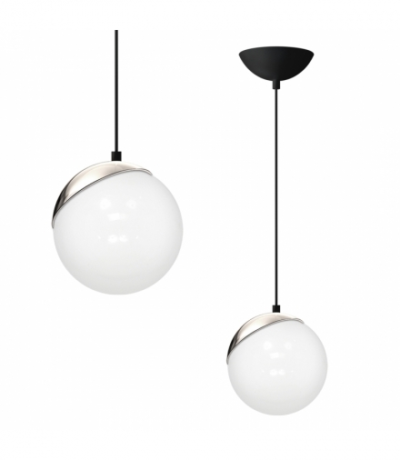 Lampa wisząca SFERA BLACK/CHROME 1xE27 60W Eko-Light MLP4673