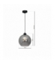 Lampa wisząca SOFIA SMOKED 1xE27 Eko-Light MLP6577