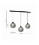 Lampa wisząca SOFIA SMOKED 3xE27 Eko-Light MLP65800