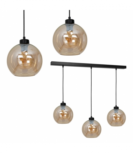 Lampa wisząca SOFIA AMBER 3xE27 Eko-Light MLP6581