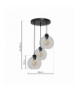 Lampa wisząca SOFIA CLEAR 3xE27 Eko-Light MLP6582