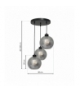 Lampa wisząca SOFIA SMOKED 3xE27 Eko-Light MLP6583