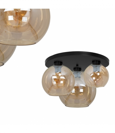 Lampa sufitowa SOFIA AMBER 3xE27 Eko-Light MLP6588