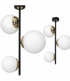 Lampa sufitowa SPARTA BLACK / GOLD 3xE14 Eko-Light MLP6496