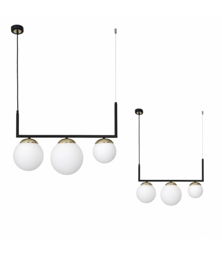 Lampa wisząca SPARTA BLACK / GOLD 3xE14 Eko-Light MLP6498