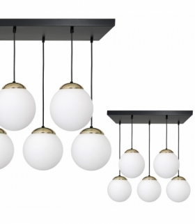 Lampa wisząca SPARTA BLACK / GOLD 5xE14 Eko-Light MLP6501