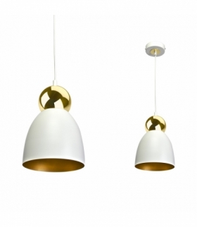 Lampa wisząca TAURUS WHITE/GOLD 1xE27 Eko-Light MLP6215