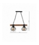 Lampa wisząca ULF BLACK / WOOD 2xE27 60W Eko-Light MLP6192