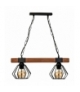 Lampa wisząca ULF BLACK / WOOD 2xE27 60W Eko-Light MLP6192