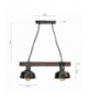 Lampa wisząca FARO BLACK / WOOD 2xE27 60W Eko-Light MLP6242