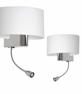 Kinkiet CASINO WHITE/CHROME 1xE27 + 1W LED Eko-Light ML6372