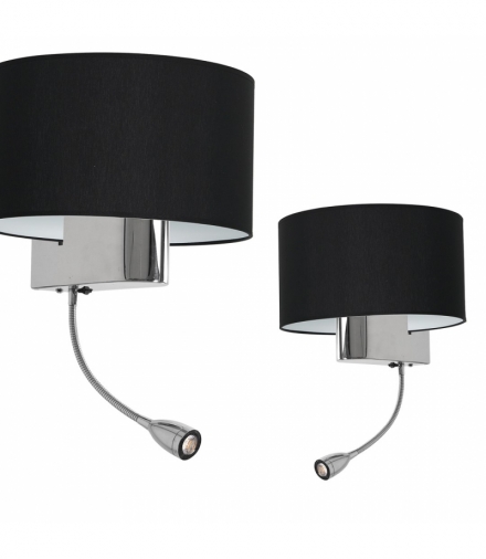 Kinkiet CASINO BLACK/CHROME 1xE27 + 1W LED Eko-Light ML6378