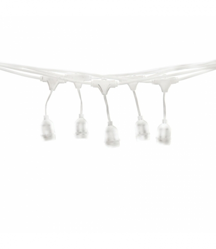 GIRLANDA 15 METRÓW BIAŁA Z ZARÓWKĄ FILAMENTOWĄ 15x1W Eko-Light EKO7065