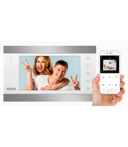 MONITOR ''EURA'' VDA-00C5 - biały, LCD 7'', AHD, WiFi, pamięć obrazów