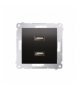 Ładowarka 2 x USB (moduł), 2.1 A, 5V DC, 230V, czarny DC2USB.01/49