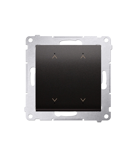 Łącznik/Przycisk roletowy podwójny elektroniczny (moduł) 230 V, czarny DEZ2.01/49