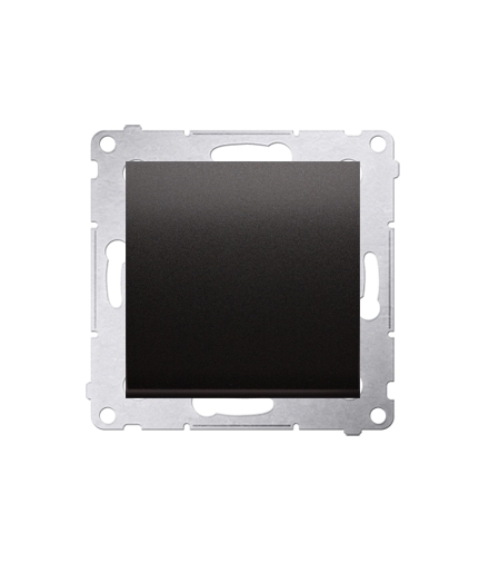 Przycisk pojedynczy zwierny z podświetleniem LED bez piktogramu (moduł) 10AX, 250V, szybkozłącza, czarny DP1L.01/49