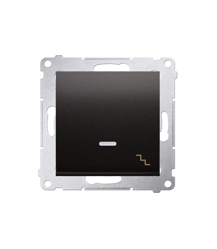 Łącznik schodowy z podświetleniem LED (moduł) 16AX, 250V, zaciski śrubowe, czarny DW6AL.01/49