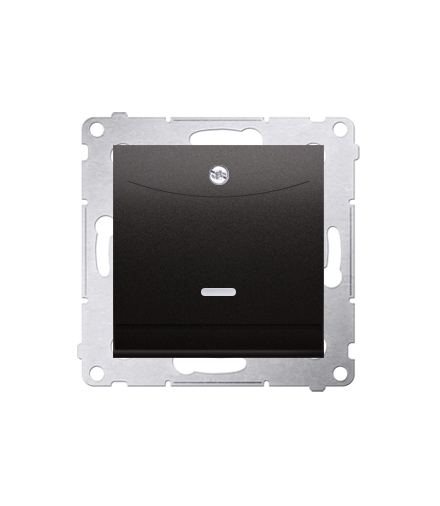 Łącznik hotelowy podwójny z podświetleniem (moduł), czarny Tylko do ramek S54 PREMIUM. Wymagane jest zastosowanie przekaźnika/s