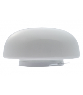 PLAFON G-4, E27, 60W, biała-stal malowana proszkowo, klosz matowy-szkło, duży okrąg IP20