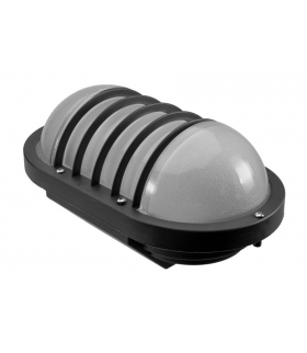 Oprawa ROLLO XL, E27 z mikrofalowym czujnikiem ruchu, 100W, biała-polipropylen, klosz matowy-szkło, IP54, siatka plastikowa