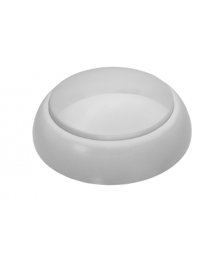 Oprawa KAJKO, LED, 12W, 4000K, 1200lm, srebrna-polipropylen, klosz matowy-poliwęglan, IP44, IK10