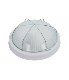 Oprawa ZETA, LED, 12W, 4000K, 1200lm, biała-polipropylen, klosz matowy-szkło, IP44, siatka metalowa