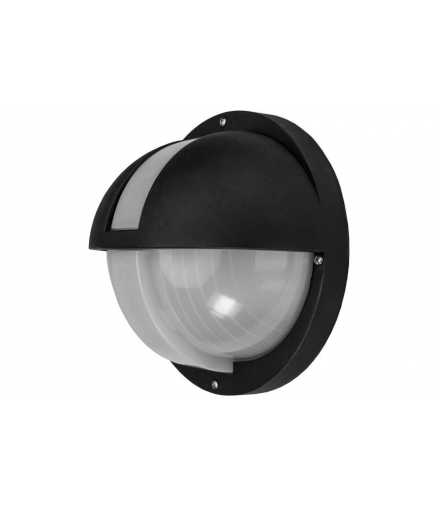 Oprawa EMI, LED, 12W, 4000K, 1200lm, czarna-polipropylen, klosz matowy-poliwęglan, IP44, IK10, osłona