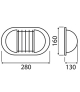 Oprawa ROLLO XL, LED, 9W, 4000K, 1250lm, srebrna-polipropylen, klosz matowy-szkło, IP54, siatka plastikowa