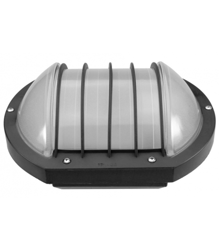 Oprawa ROLLO, LED, 9W, 4000K, 1250lm, czarna-polipropylen, klosz matowy-szkło, IP54, siatka plastikowa