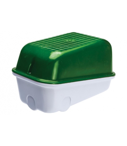 Oprawa SKOŚNA-7041S, LED, 9W, 4000K, 1250lm, biała-bakelit, klosz zielony-poliwęglan, IP54, oprawa sygnalizacyjna