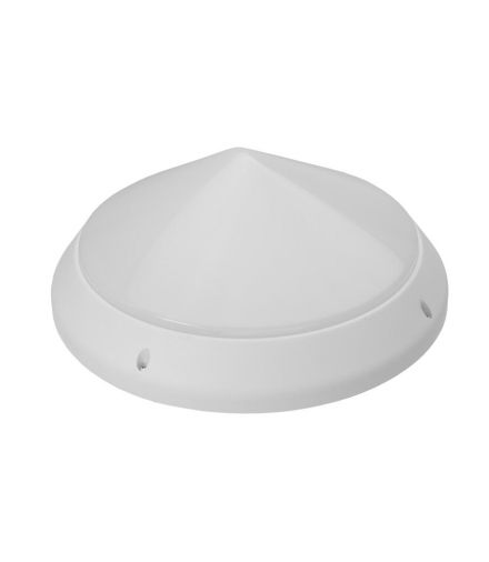 Oprawa QUBO, LED z mikrofalowym czujnikiem ruchu, 19W, 4000K, 1900lm, biała-polipropylen, klosz matowy-poliwęglan, IP44, IK10