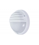 Oprawa GRILL, LED z mikrofalowym czujnikiem ruchu, 12W, 4000K, 1200lm, biała-polipropylen, klosz matowy-poliwęglan, IP44, IK10, 