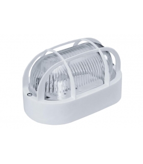 Oprawa kanałowa OVAL-7040 STYL, LED, 5W, 4000K, 580lm, biała-polipropylen, klosz przeźroczysty-szkło, IP54, siatka plastikowa