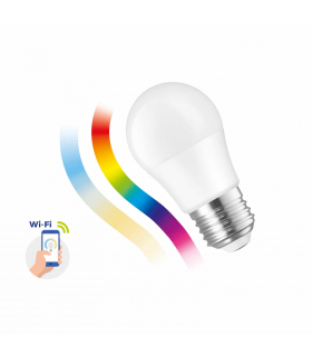LED KULKA 5W E-27 230V RGBW+CCT+DIMM WI-FI/BT SPECTRUM SMART WOJ+14515