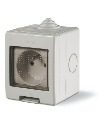 Gniazdo domowe 2P+E 16A IP55 SCAME UNIBOX 136.5122-411