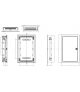 Rozdzielnica FLAT METAL 36+6 DIN podtynkowa, metalowe drzwi SCAME 677.3036.2