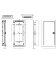 Rozdzielnica FLAT METAL 48+8 DIN podtynkowa, metalowe drzwi SCAME 677.4048.2